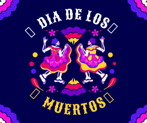 Lets Dance in Dia De Los Muertos Facebook post Image Preview
