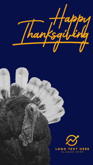 Thanksgiving Turkey Peeking Facebook story Image Preview