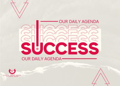 Success as Daily Agenda Postcard Image Preview