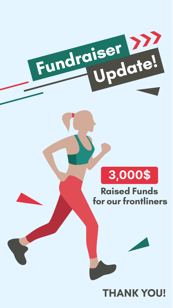Marathon Fundraiser Update Instagram Story Design Image Preview