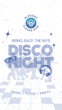 80s Disco Party Facebook Story Design
