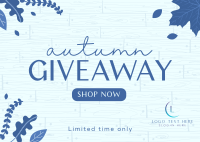 Autumn  Giveaway Promo Postcard Design