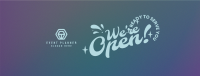 We're Open Funky Facebook cover Image Preview