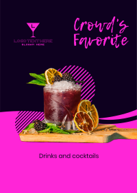 Ladies Night Cocktails Poster Design