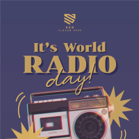 Retro World Radio Instagram Post Design