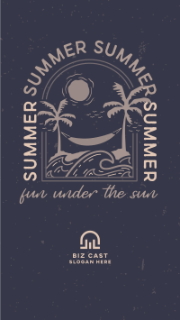 Summer Beach Badge Facebook story Image Preview