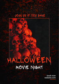 Halloween Movie Night Poster Image Preview