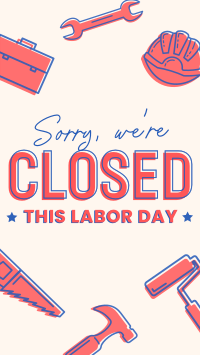 Closed for Labor Day Facebook Story Design