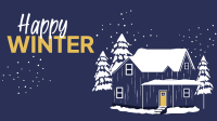 Snow covered House Facebook Event Cover Design