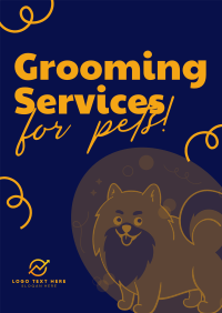 Premium Grooming Services Poster Design