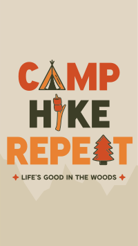 Minimalist Camping Quote TikTok Video Preview