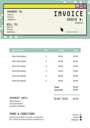 Shapes and Lines Tech Design Invoice Image Preview