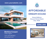 Affordable Dream House Facebook Post Design