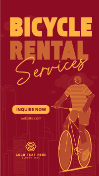 Modern Bicycle Rental Services Instagram story Image Preview