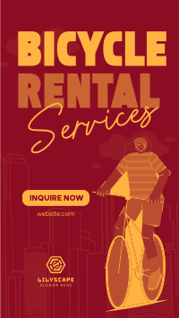 Modern Bicycle Rental Services Instagram Story Design