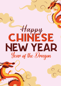 Chinese New Year Dragon Poster Design