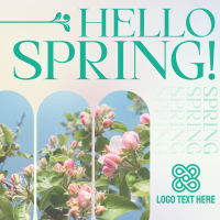 Retro Welcome Spring Instagram post Image Preview