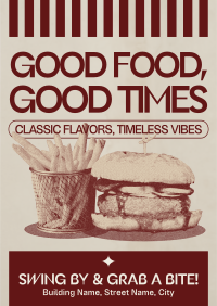 Classic Retro Diner Poster Preview