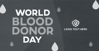 Minimalist Blood Donor Day Facebook Ad Design