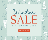 Winter Pines Sale Facebook Post Design