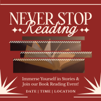 Book Reading Event Instagram Post Design