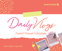 Scrapbook Daily Vlog Facebook Post Design