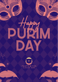 Purim Day Event Poster Design