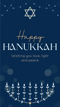 Festive Hanukkah Lights Facebook story Image Preview