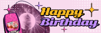 Retro Birthday Greeting Twitter Header Image Preview
