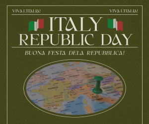 Retro Italian Republic Day Facebook post Image Preview