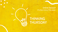 Thinking Light Bulb Facebook event cover Image Preview