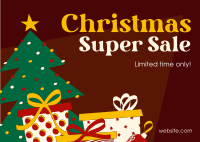 Christmas Super Sale Postcard Design