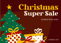 Christmas Super Sale Postcard Image Preview