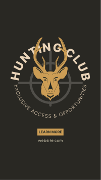 Hunting Club Deer Facebook Story Image Preview