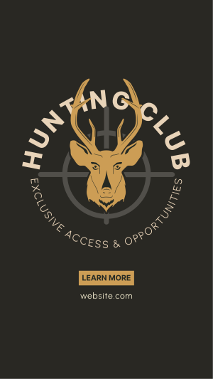 Hunting Club Deer Facebook story Image Preview