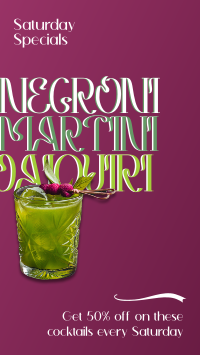 Negroni Martini Daiquiri Facebook story Image Preview