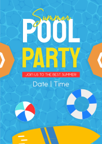 Summer Pool Party Poster Design