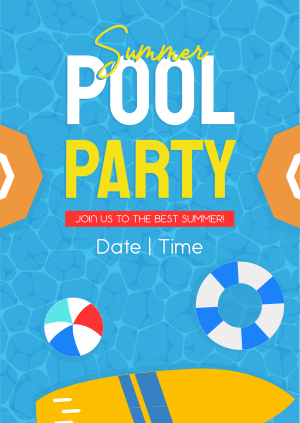 Summer Pool Party Poster Image Preview