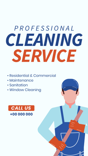 Janitorial Cleaning Instagram story Image Preview