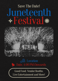 Retro Juneteenth Festival Flyer Design
