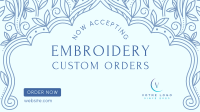 Custom Embroidery Facebook event cover Image Preview