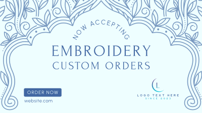 Custom Embroidery Facebook event cover Image Preview