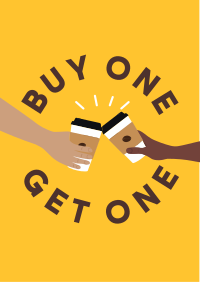 Buy One Get One Coffee Flyer Image Preview