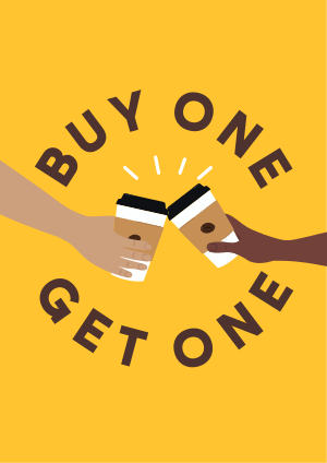 Buy One Get One Coffee Flyer Image Preview