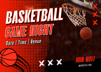 Basketball Game Night Postcard Image Preview
