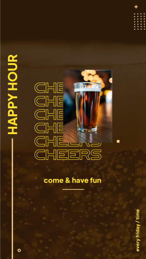 Happy Hour Instagram story Image Preview