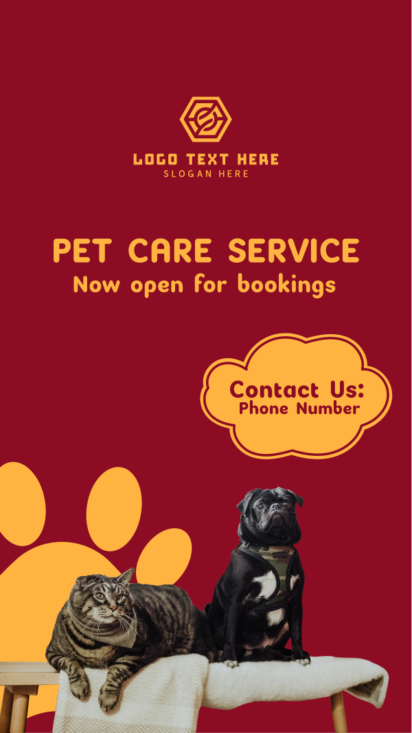 Pet Care Service Instagram Story Design Image Preview