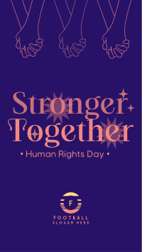 Stronger Together this Human Rights Day Instagram Story Design