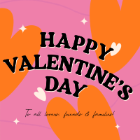 Cute Valentine Hearts Instagram Post Design