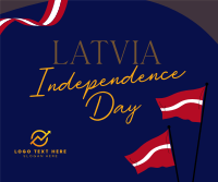 Latvia Independence Flag Facebook Post Design